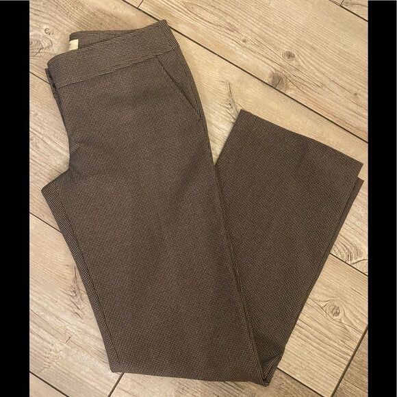 Ann Taylor Loft Marisa Brown Plaid Dress Pants Size 4 - Picture 1 of 4